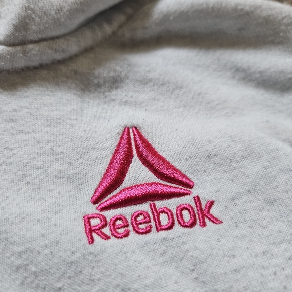 Reebok Gray Hoodie with Pink Logo - Picture 7 of 7